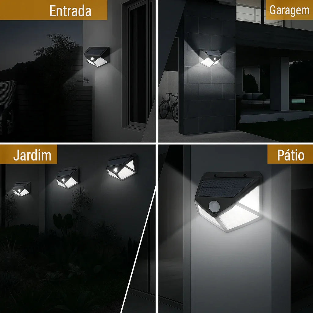 Luminária Solar Com Sensor De Presença