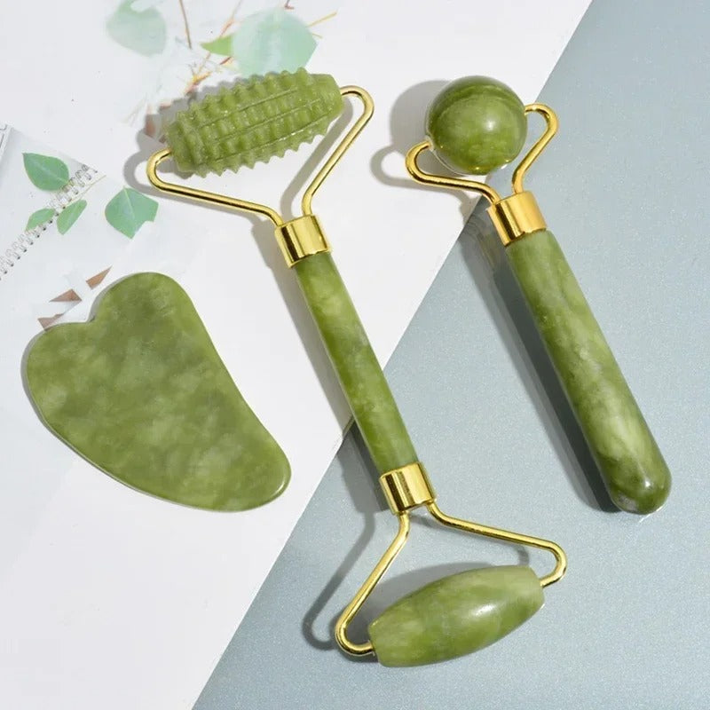 Rolo de pedra para massagem facial