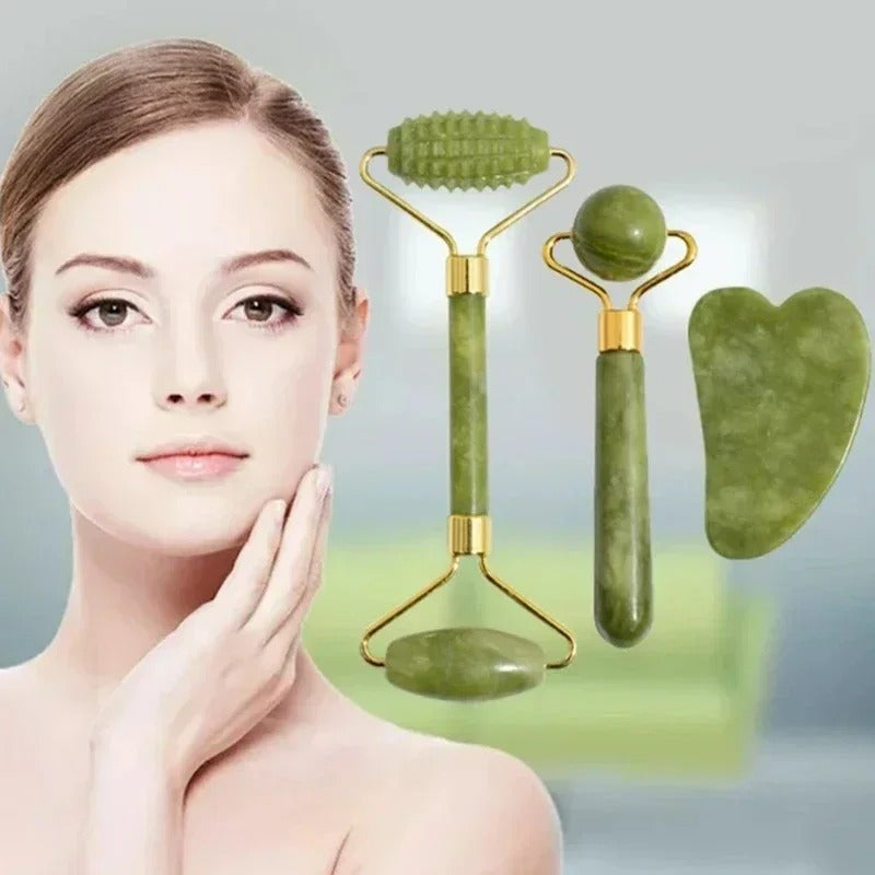 Rolo de pedra para massagem facial